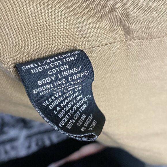 Vintage Y2K Old Navy Brushed Cotton Twill Tan Classic Soft Blazer Jacket - Picture 13 of 14